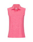 Women's Elite Sleeveless Polo Bright Pink