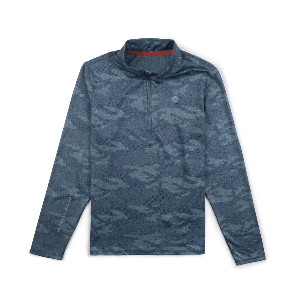 Men's Perpetual Quarter Zip Ensign Blue Camo